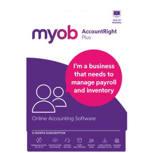 MYOB AccountRight Plus 1 PC 12 Month Card