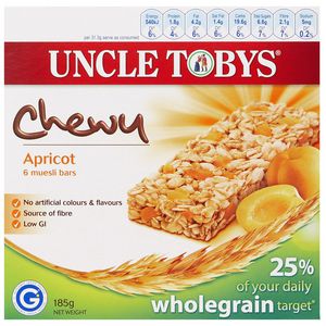 Uncle Tobys Chewy Apricot Muesli Bars 6 Pack