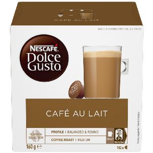 Nescafe Dolce Gusto Cafe Au Lait Coffee Capsules 16 Pack