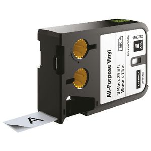 DYMO XTL Vinyl Label Tape 19mm Black on White