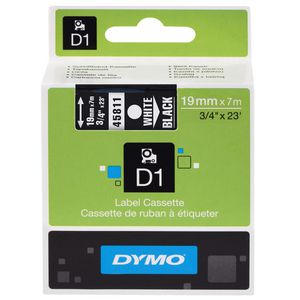 DYMO D1 Label Printer Tape 19mm x 7m White on Black