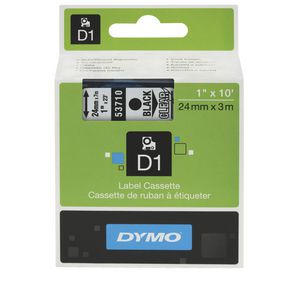 DYMO D1 Label Printer Tape 24mm x 7m Black on Clear