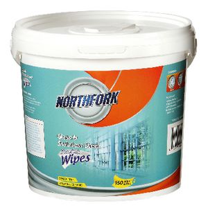 Northfork Glass and Stainless Steel Wipes Tub 150 Pack