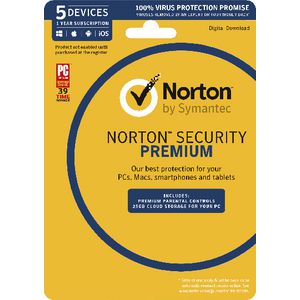 Norton Security Premium 25GB 5 Device 1 Year Card