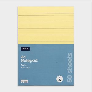 Writer A4 Office Pads Ruled 50 Sheets 5 Pack