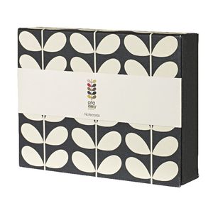 Orla Kiely Boxed Note Cards Midnight Stem