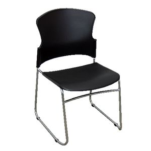 Steelco Adam Stacking Chair Black