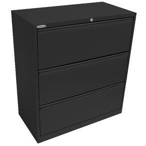 Steelco 3 Drawer Lateral Cabinet Graphite Ripple