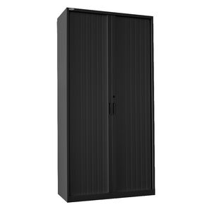 Steelco Tambour Door Cupboard 2000 x 1200mm Graphite Ripple