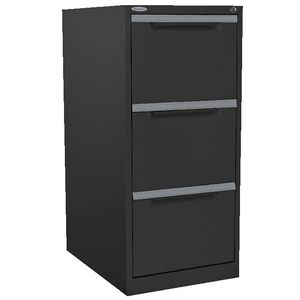 Steelco 3 Drawer Filing Cabinet Graphite Ripple