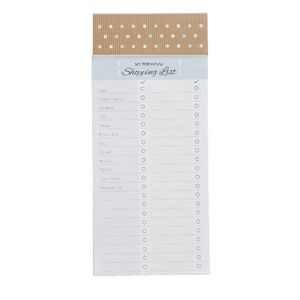 Slim Shopping List 52 Sheets Natural