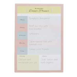B5 Dry Erase Dinner Planner Natural
