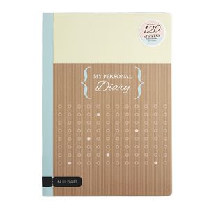 A4 Undated Personal Diary Plastic Cover 50 Page Kraft