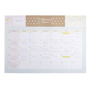 A3 Undated Monthly Planner 12 Sheets Natural