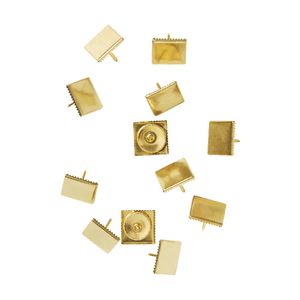 Otto Square Thumb Tacks Gold 12 Pack