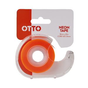 Otto Invisible Adhesive Tape with Dispenser 18mm x 33m Orange