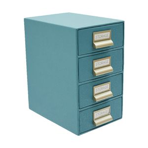 Otto Criss Cross 4 High Storage Drawers Aqua