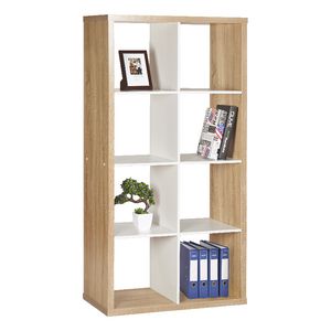 Horsens 8 Cube Bookshelf Oak and White