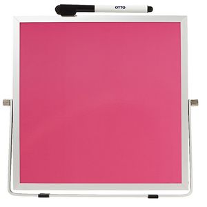 Otto Double Sided Desktop Whiteboard Pink