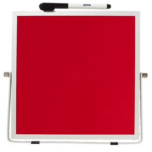 Otto Double Sided Desktop Whiteboard Red