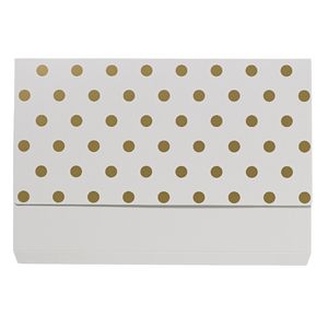 Otto A4 Manila Document Wallet White with Gold Foil Spots