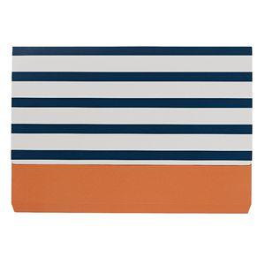 Otto A4 Manila Document Wallet Navy Stripes