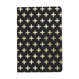 Otto Gold Cross A5 Notebook Gold and Black 160 Page