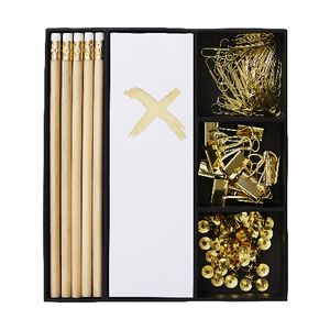 Otto Gold Cross Stationery Set with To Do List