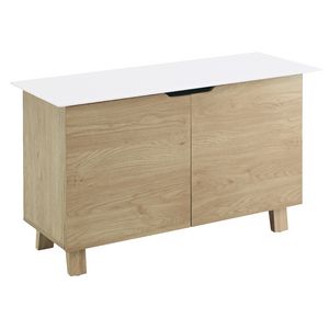 Linear Cupboard Oak and White