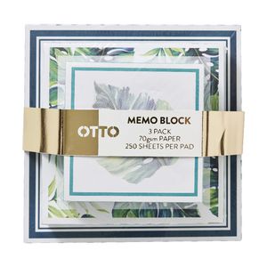 Otto 3 Tier Memo Block Palm