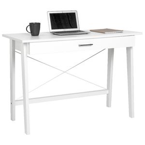Merlot Single Drawer Desk White