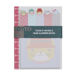 Otto Stick-It Notes and Page Markers Cat Value Pack