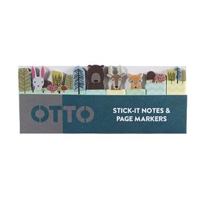 Otto Stick-It Notes and Page Markers Forest Animals