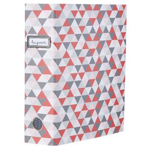 Otto Lever Arch Binder with Printed Spine Pink