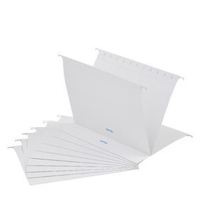 Otto Printed Suspension File Foolscap White 10 Pack