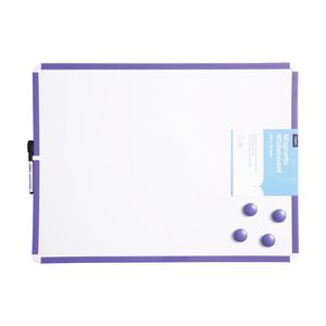 Otto Premium Magnetic Plastic Whiteboard 45 x 60cm Purple
