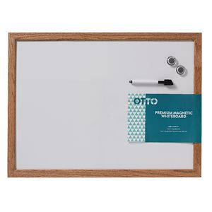 Otto Premium Magnetic Whiteboard 45 x 60cm Oak