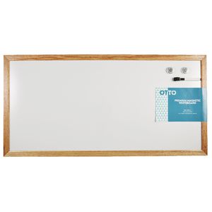 Otto Premium Magnetic Whiteboard 90 x 45cm Oak