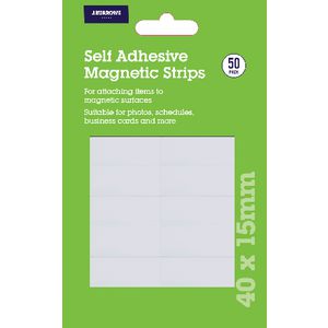 Otto Self Adhesive Magnetic Strips 30cm White 2 Pack