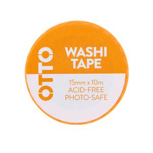 Otto Washi Tape 15mm x 10m Neon Orange Pattern