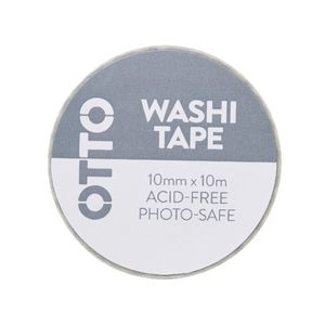 Otto Washi Tape 10mm x 10m Silver Pattern