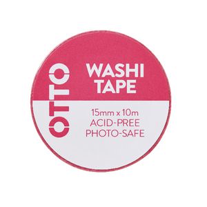Otto Washi Tape 15mm x 10m Neon Pink Pattern