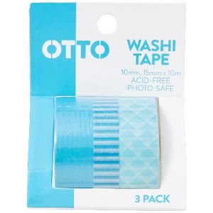 Otto Washi Tape Blue 3 Pack