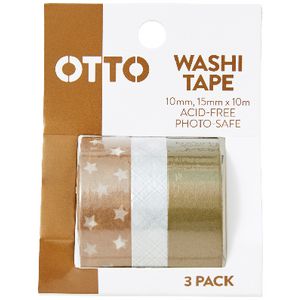 Otto Washi Tape Metallics 3 Pack