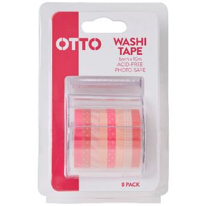 Otto Washi Tape Pink 8 Pack