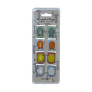 LAZY SMITH Animal Magnet Bookmark Rhino 8 Pack