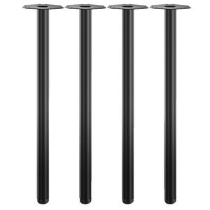 Mix and Match Round Legs Black 4 Pack