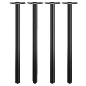 Mix and Match Round Legs Black 4 Pack