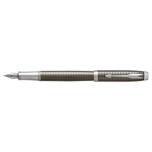 Parker IM Premium Fountain Pen Espresso Chiselled Chrome Trim