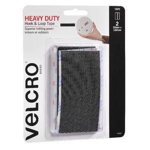 VELCRO Brand Heavy Duty Hook and Loop Strip 50 x 100mm 2 Pack